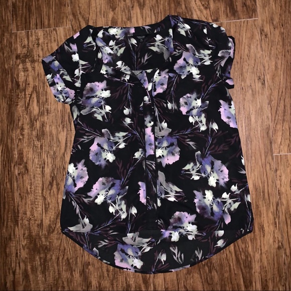 Simply Vera VeraWang Womens Floral Button Down - Picture 2 of 5